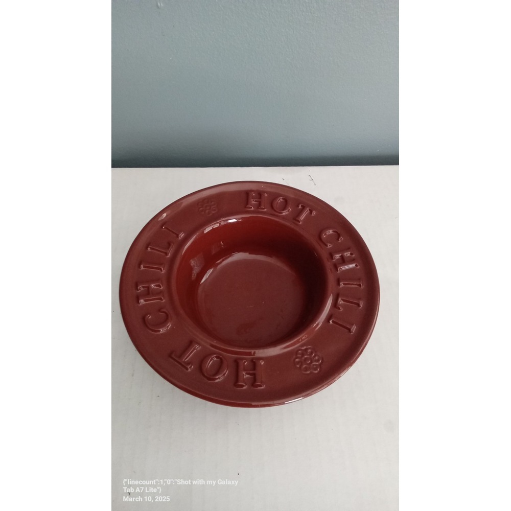 Hot Chili Bowl Stoneware Serving Dish Soup Bowl Rustic Kitchen Decor
